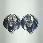 Sperry  Brand Vintage Silver Tone Retro Boho Clip On Earrings Photo 1