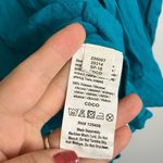 Venus Aqua Teal Blue Spring Summer Chiffon Casual Irregular Sleeve Top Photo 6