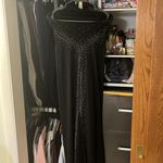 Vintage Zum Zum 90’s Rhinestone Black Mesh Halter Dress Size 6 Photo 7