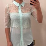 ZARA mint button up shirt. Fits s Photo 0