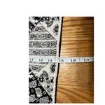 VTG Echo Scarf Azlon Silk Blend Black & White Paisley Geometric Made in Japan Photo 7