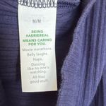 Aerie  Ribbed Button Tie Navy Blue Tank Top Medium Photo 3