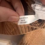 J.Crew  Classic Crewneck Sweater Caramel Brown Knit Cotton Thick Womens Size XXS Photo 8