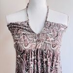 TOAST UK Women's Halter Neck Open Back Maxi Dress womens size M Brown Size M Photo 3