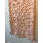 Ming Wang  Battenberg Pink Floral Lace Sheath Dress Photo 3