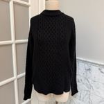 Emerson Fry Black Classic Cable Knit Fisherman Sweater Mock Neck Small Photo 1