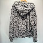 White Birch Animal Leopard Print Zip Front Hooded Fuzzy Teddy Jacket Mobwife NEW Photo 6