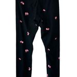 PINK - Victoria's Secret  Yoga Black & Pink Floral Print Leggings Size Small Photo 2