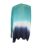 Wallpapher Teal Blue Ombre Open Front Lightweight Cardigan Women’s M USA Photo 1
