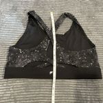 Fabletics  Black Galaxy Print Sports Bra High Neck Cross Back See Pics for Size Photo 3