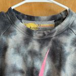 Aviator Nation Black Grey Tie Dye Pink Lightning Bolt Sweatshirt USA Size XS Photo 2