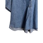 Xirena Popover Denim Shirt Short Sleeve Boxy Womans XL Blue Photo 4