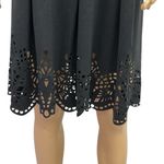 Kate & Mallory  Black Sleeveless Laser Cut Hem Zip Back Cocktail Dress Size XL Photo 3