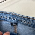 American Eagle Women’s stretch mom Skinny Blue Jeans w\Distressed size 00 reg Photo 9