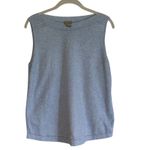 Chico's  Blue Knit Sleeveless Tank Top Women's Size 1 (M) Top‎ Decorative Details Photo 1