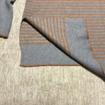 Anthropologie tight knit cowl neck sweater Sz Small grey and tan bell sleeve Photo 5