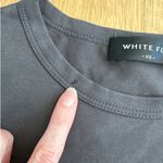 White Fox Boutique White Fox Baby Tee Give It Away Size XS Gray Black Photo 2