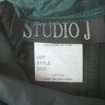 Studio J Vintage Green Crushed Velvet Maxi Dress Spaghetti Strap Slit Gothic XS Photo 6