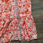 Chelsea28 Cinch Front Maxi Slip Dress in Pink/ Orange Floral Texture XS Photo 4