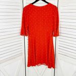 Free People All Yours Polkadot Flounce Sleeve Mini Dress Orange V Neck 4 Photo 9