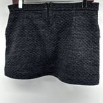 Marine layer  Quilted A-Line Skirt Zip Pockets Cotton Mini Dark Gray Small Photo 2