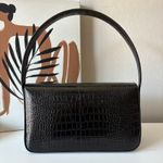 ANINE BING  Elly Shoulder Bag‎ Croc Embossed Black Leather Purse Photo 7