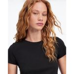 Madewell NWT Essential Slim Tee in Lightweight Cotton Black Size XS Photo 2