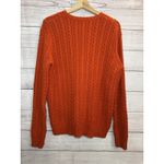 Ralph Lauren VTG Australia Orange Braided Cable Knit Crest Logo Cotton Sweater M Photo 1