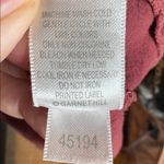 Garnet Hill Embroidered Organic Cotton Boxy Top Burgundy 3/4 Sleeve Size Small Photo 3