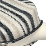 Kensie Sweater Cardigan Knit Poncho Fringe Hem Cream Gray Stripe Womens One Size Photo 8