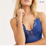 Free People  One Adella Slip Royal Blue Lace Mini Dress Sz. S Photo 2