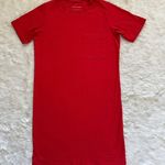 Everlane Dress The Weekend Tee Pocket Crewneck Short Sleeve Red XXS Photo 4