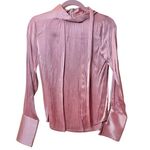 Something Navy  Easy Tie Neck Top Pink Size‎ XS Photo 3