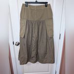 Johnny Was  Floral Embroidered Cargo Skirt Women's Small Khaki Green Photo 1