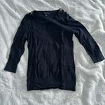 Banana Republic Black Half-Sleeve Sweater Photo 0