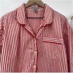 J.Crew Candy Apple Pajama Pants Set in Striped Cotton Poplin XL Photo 4
