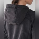 Lululemon  Women’s Loop Zip Up Hoodie Acid Rubber‎ Dye Black Size L Photo 15
