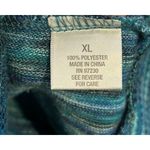 Dress Barn XL Vintage Knit Blouse Blue Green Striped Short Sleeve Boho Casual Photo 11