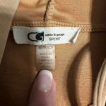 Cable & Gauge  Sport Pullover Hoodie Size XS Soft Tan Studio Women Quarter Zip Photo 2