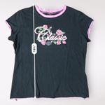 Harley Davidson  Classic Floral Tee Womens Size M Black Pink‎ Biker Photo 4