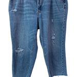 Old Navy  High Rise Slouchy Taper Distressed Button Fly Jeans Size 24 Casual Boho Photo 0