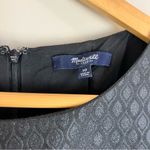 Madewell LBD Textured Black Brocade Jacquard Fit & Flare Dress Metallic Classic Photo 5