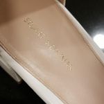 Stuart Weitzman 💕💕 Low Block Heel Leather Sandals White 8.5 Comfortable All Day Photo 8