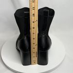 Blondo  Ikler Waterproof Women’s Black Leather Mid-Calf Pull On Knit Booties 7.5M Photo 4