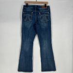 Seven7 Boot Cut Jeans Womens 12 Blue Denim Cotton Stretch Mid Rise Embellish Photo 7