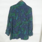 Liz Baker  L Blue Green Tunic Button Down Top Photo 5