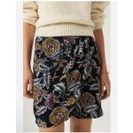 Ba&sh  Black Floral Venise Wrap Mini Skirt Size NEW Size‎ 3 US 8 Photo 2
