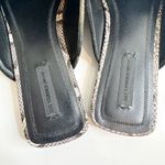 Alexander Wang Jaelle Snakeskin Leather Flat Mules Beige Brown Women's 37.5 Photo 5