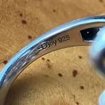 Artistic White Buffalo Sterling Silver Feather Ring Size 6.75 Black Photo 5