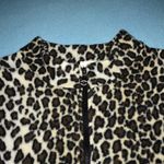 LA FETE Cheetah print vintage vest mandarin collar pouch pockets NEW size L Size L Photo 4